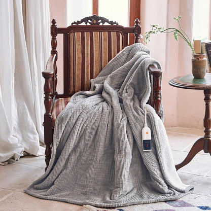 Texciting Heated Blanket 50"X60",Soft Electric Blanket,ETL Certified,Grey