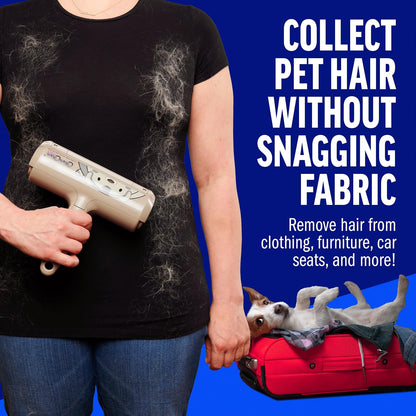 ChomChom Roller Pet Hair Remover – Reusable Lint Roller Pet Hair Removal Tool for Clothes, Couches, Cars and Travel - Cat Dog Hair Remover, Compact, No Sticky Refills Needed (Mini Roller)