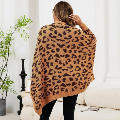 Wearable Blanket Sherpa Poncho Unique Office Work Warm Cozy Shawl TV Throw Blankets, Plush Cape Wrap for Adults