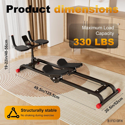 Spine Twist and Stretch Trainer Abdominal Machine for Home Gym Workout | Crawler with Counter for Muscle Training and Leg Stretching and Core Activation
