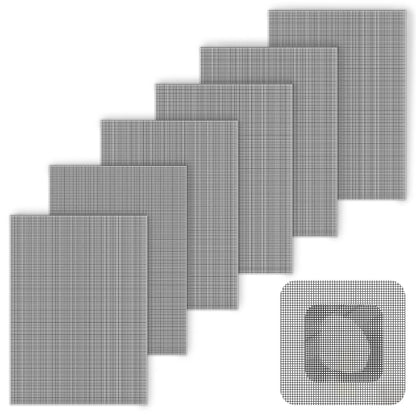 Matenf Window Screen Repair Patches, 4" x 4", 10 PCS, Black | 3-Layer Sticky Mesh Patches, Invisible Budget-Friendly, Tool-Free Waterproof Fix for Screen Tears, Holes and Pet Scratches