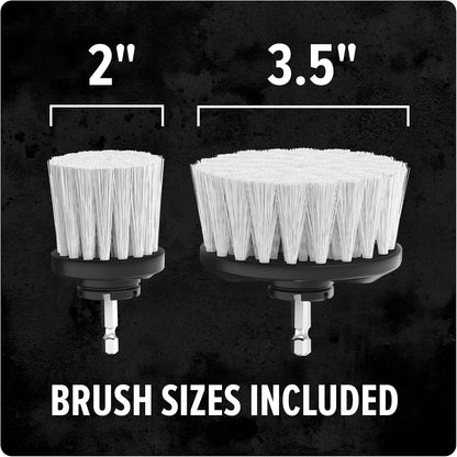 Dirt Devil Soft Bristle Cleaning Brush Set, Includes 2" & 3.5" Brushes | For Use on Glass, Hardwood, Ceramic and More, Gentle Cleaning, Scrubber Brush Drill Attachment for Cleaning