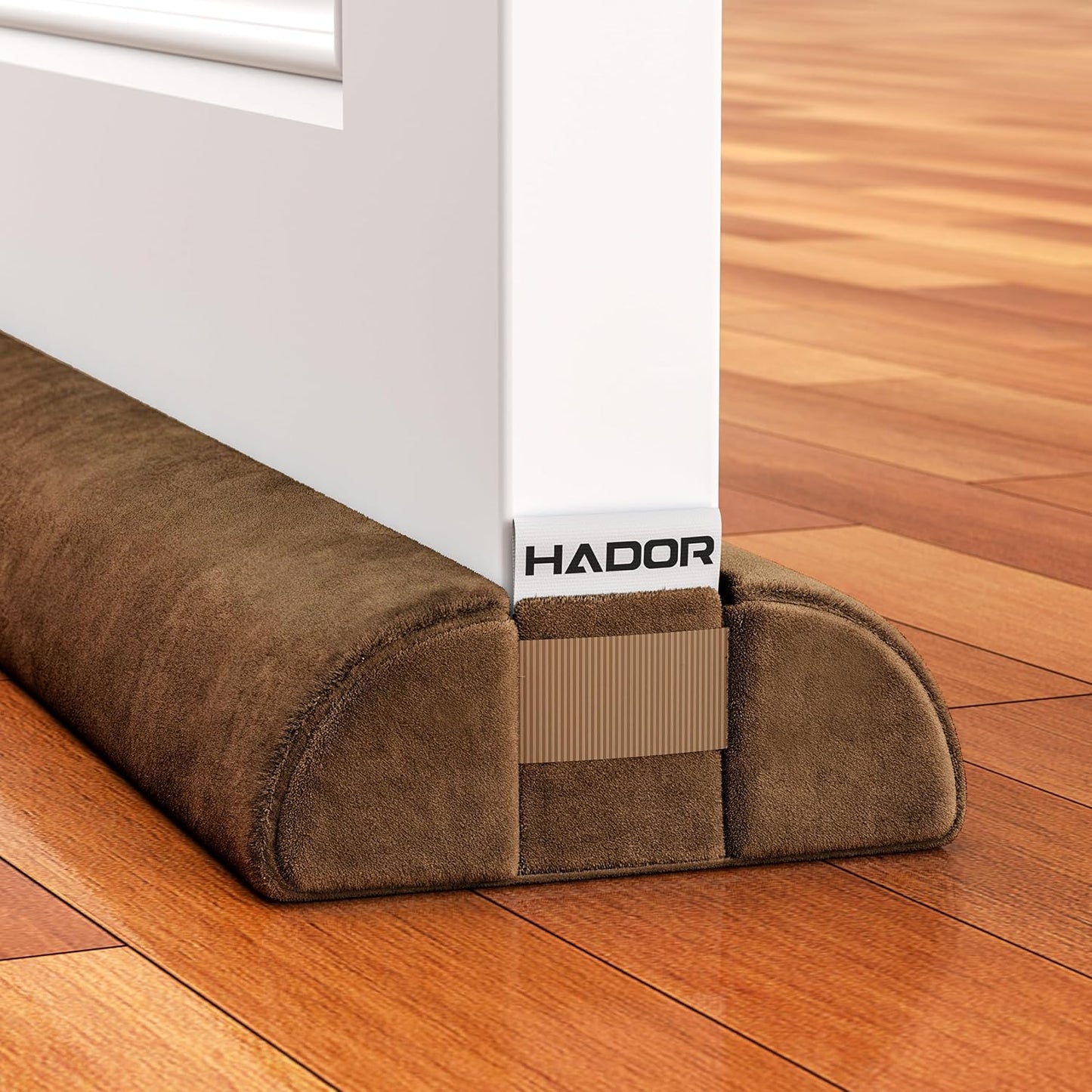 HADOR Door Draft Stopper for Bottom of Door, 36 Inch Under Draft Air Noise Light Blocker 30"- 36" Double Side Triangle Soundproof Sweep Filler Seal Gap up to 1.7" for Patio Sliding Door Guard, Grey | Under Door Gap Filler,Double-Sided Foam Design, Fits