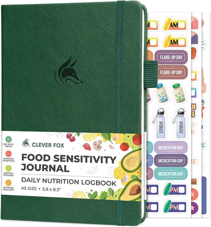 Clever Fox Food Sensitivity Journal & Symptom Diary, 8.5x11 Purple