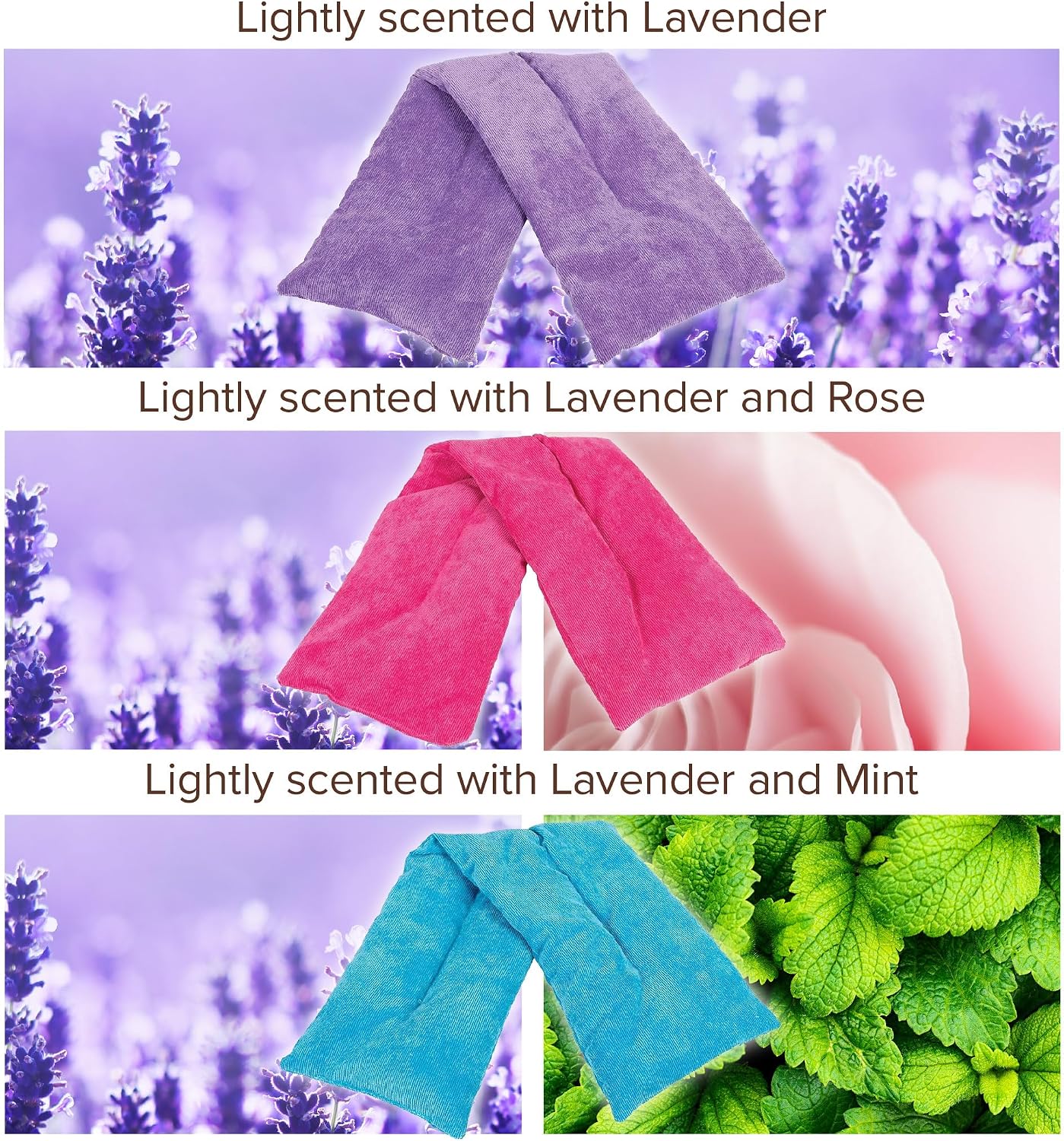 Bed Buddy Heated Aromatherapy Neck Wrap, Lavender & Mint Scented - Microwavable Hot & Cold Therapy for Sore Muscles, Stress Relief, and Relaxation - Soft Plush Fabric with Lavender and Mint