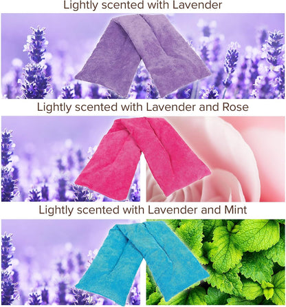 Bed Buddy Heated Aromatherapy Neck Wrap, Lavender & Mint Scented - Microwavable Hot & Cold Therapy for Sore Muscles, Stress Relief, and Relaxation - Soft Plush Fabric with Lavender and Mint