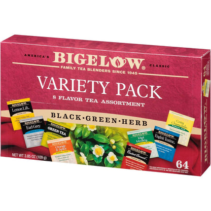 Bigelow Tea, Caffeine Free, 6 Flavor Herbal Tea Variety Pack, Pack of 6