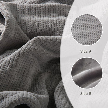 Soypipo Electric Heated Throw Blanket 50"x60", Faux Fur Plush with 4 Heat Settings & 2/4/8/10H Auto Shut-Off, Overheat Protection, Machine Washable, for Office & Chair, Dark Grey