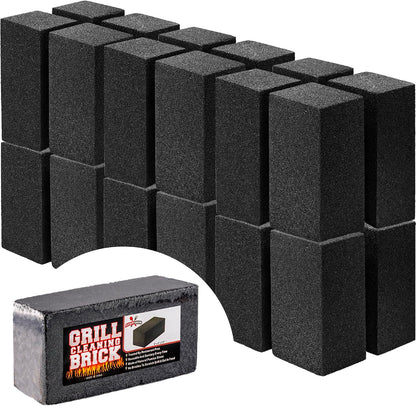 Commercial Grade, Heavy Duty Grill Cleaning Brick Bulk 4 Pack. Pumice Stone Cleaner Tool Cleans and Sanitizes Restaurant Flat Top Grills or Griddles Effectively Without Harsh Chemicals or Abrasives