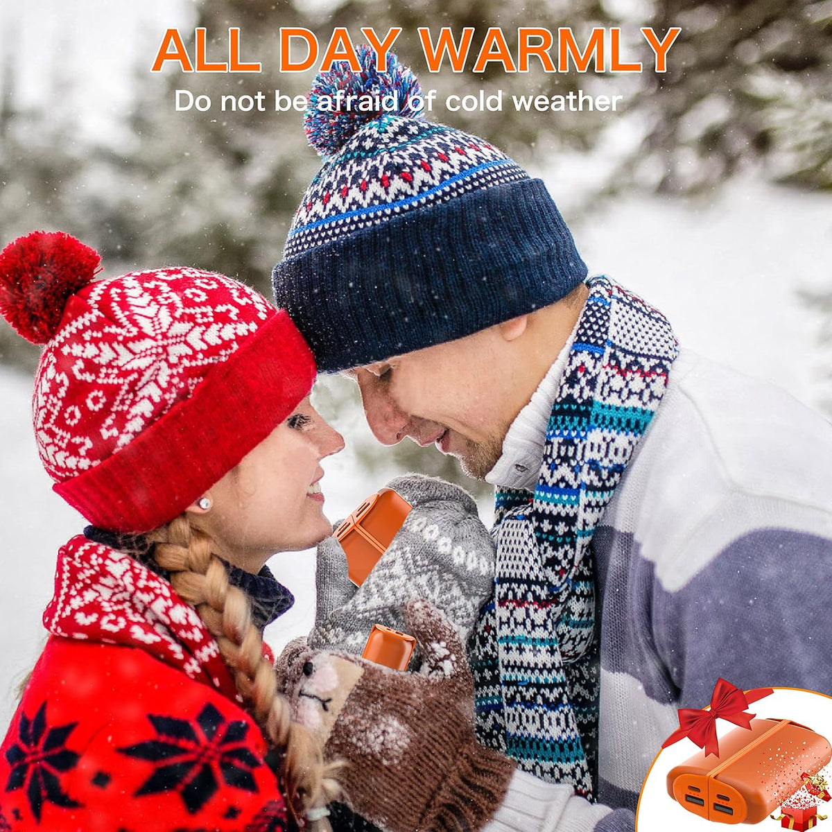 Hand Warmers Rechargeable 2 Pack,10000mAh Split-Magnetic Electric AI Handwarmer Power Bank,3 Levels, Camping,Hunting in Winter
