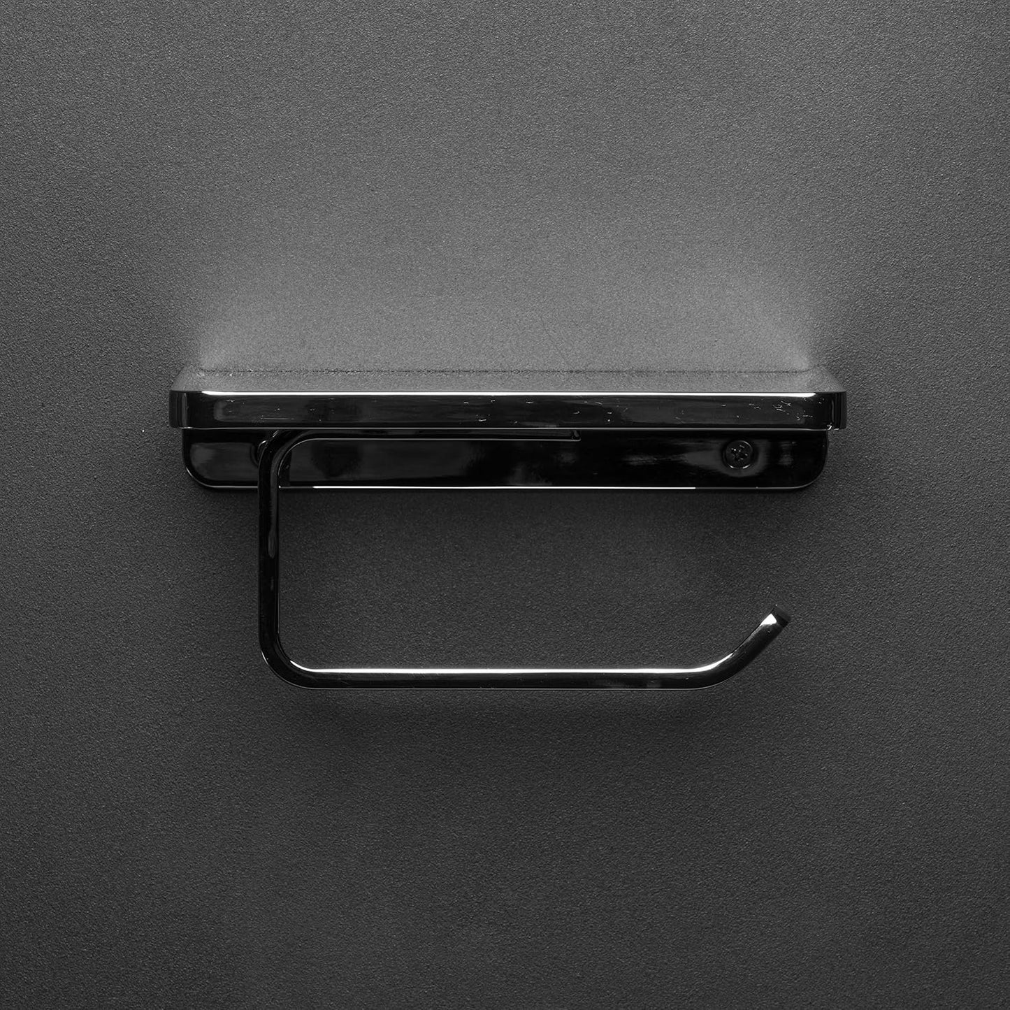 Linkaa Bronze Toilet Paper Holder with Shelf Oil Rubbed Bronze,Wall Mount | Toilet Tissue Roll Holder Dispenser with Phone Shelf Storage holder for Bathroom Kitchen丨Heavy Duty Zinc Alloy Material