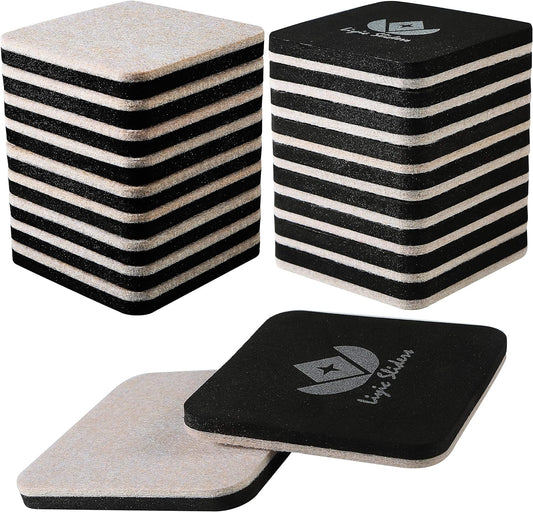 20 Pack 3in.Square Felt Sliders for Hard Surfaces - Heavy Duty Furniture Moving Sliders