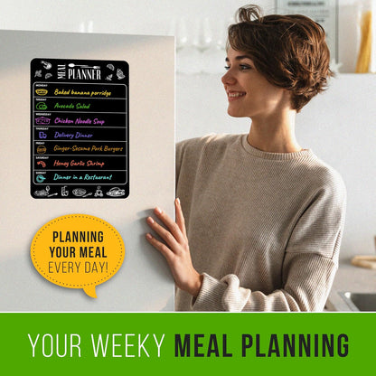 Dry Erase Menu Board for Fridge A4-8.5 x 12 in Weekly Meal Planner Dry Erase Board Magnetic Meal Planner for Refrigerator Dry Erase Dinner Menu Board for Kitchen Magnetic Dinner Menu for Fridge