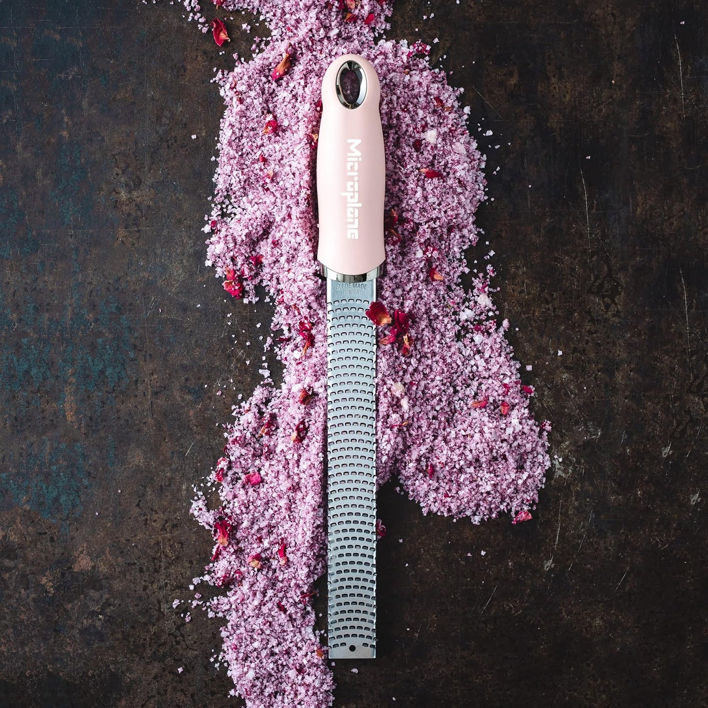 Premium Classic Series Zester - Lipstick Pink | Lemon Zester tool, Hard Cheese & Vegetable Grater | For Citrus, Parmesan Cheese, Garlic, Ginger, Nutmeg | Fine Stainless Steel Blade, Made in USA