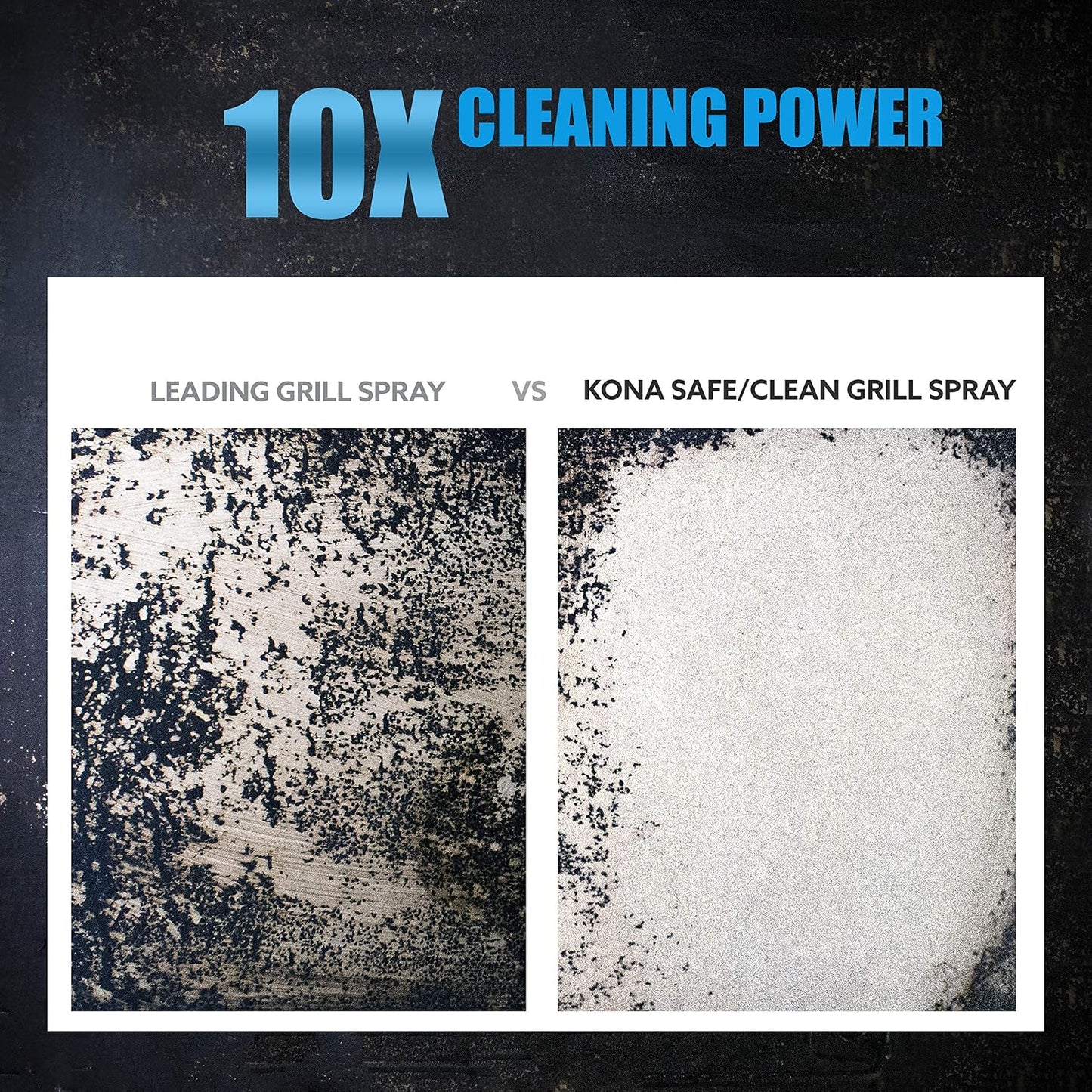 Kona Safe/Clean Grill Cleaner Spray, 23 oz - Heavy-Duty No-Drip Gel | heavy-duty no-drip gel formula, BBQ grate degreaser, 23 oz spray bottle