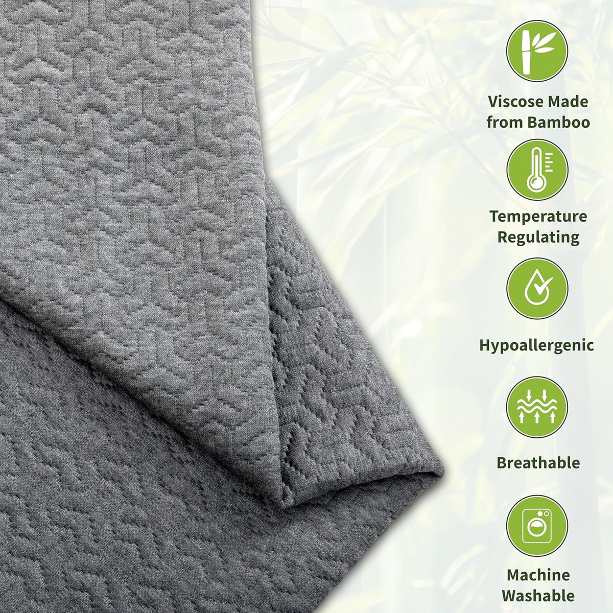 Leg Wedge Pillow Cover 24x21x8 in, Zipper & Pockets, Gray