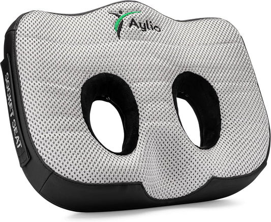 Aylio Socket Seat Cushion – Twin Cutout Sit Bone & Tailbone Pressure Relief