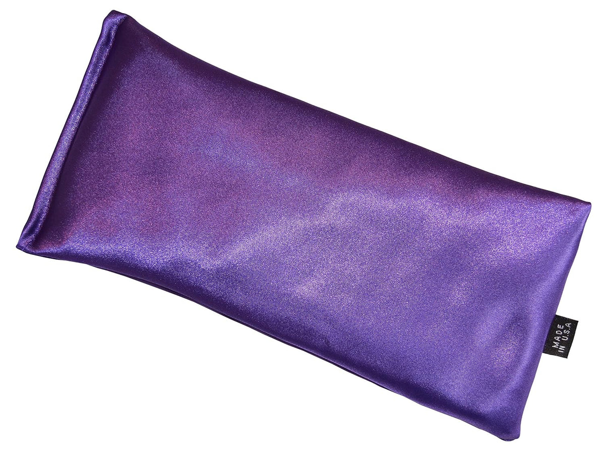 Lavender Eye Pillow | Hot or Cold Weighted Satin Eye Mask Perfect for Sleeping, Yoga, Meditation | Gifts for Women, Birthday, Teachers | Natural Herbal Relaxation | Made in USA (Aqua)