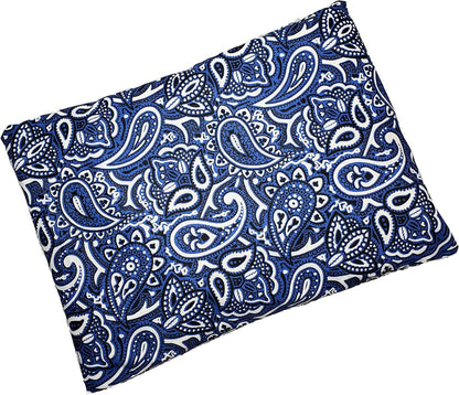 Microwavable Corn Filled Heating Pad and Cold Pack/Washable 100% Cotton Cover (Cross Hatch - Mint, 7.5in W x 11in L)