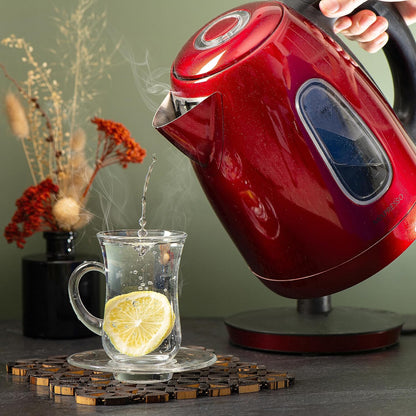 Mixpresso Electric Kettle Temperature Control, Hot Water Kettle Electric, Cordless 1 Liter Capacity, Keep Warm & LED Indicator, Auto-Shutoff, Boil-Dry Protection, Stainless Steel Electric Kettle