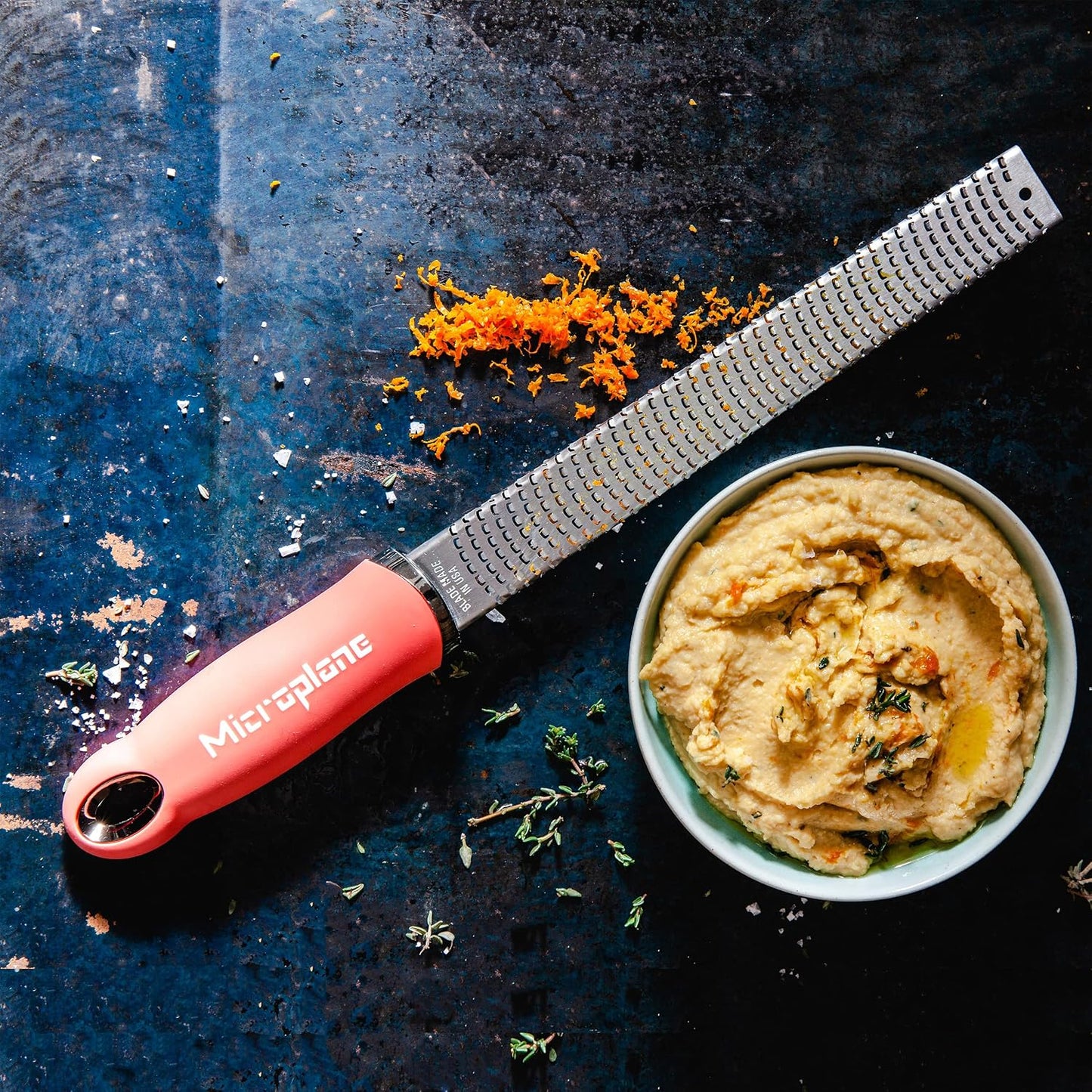 Premium Classic Series Zester - Lipstick Pink | Lemon Zester tool, Hard Cheese & Vegetable Grater | For Citrus, Parmesan Cheese, Garlic, Ginger, Nutmeg | Fine Stainless Steel Blade, Made in USA