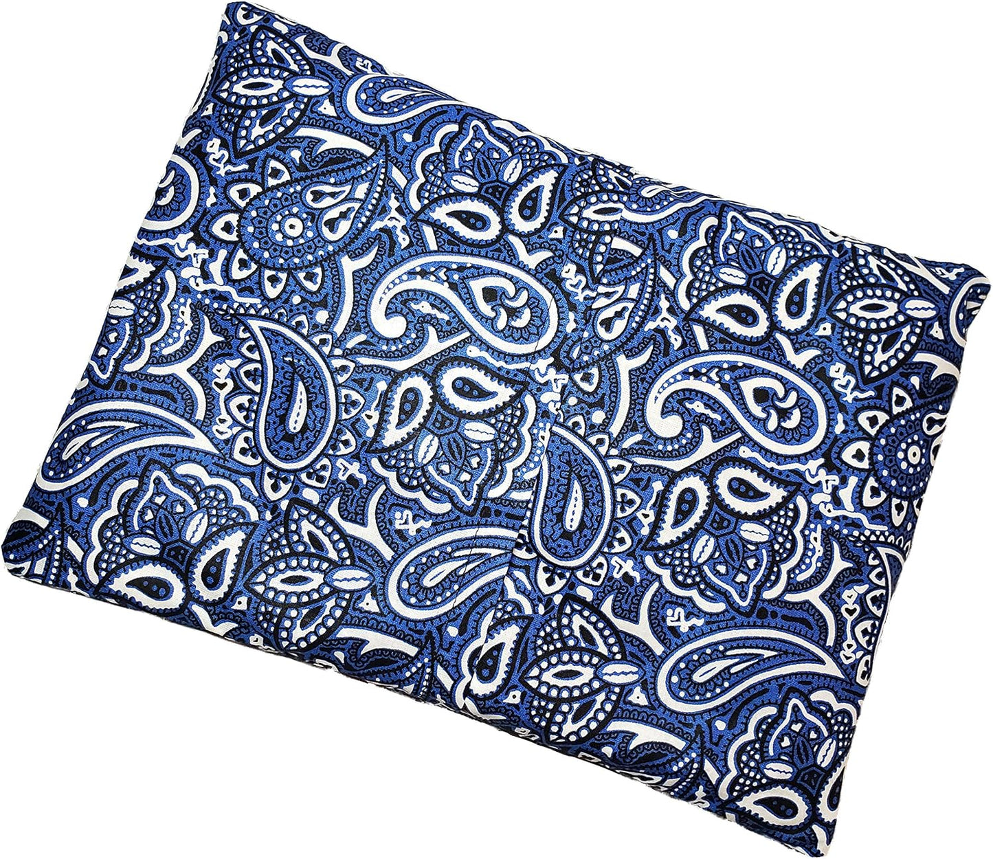 Microwavable Corn Filled Heating Pad and Cold Pack/Washable 100% Cotton Cover (Cross Hatch - Mint, 7.5in W x 11in L)