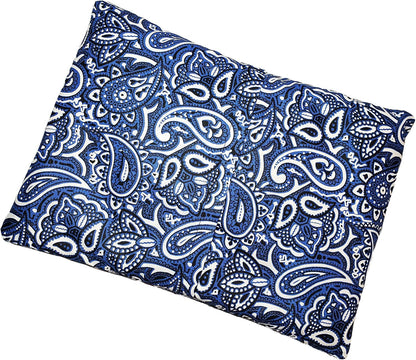 Microwavable Corn Filled Heating Pad and Cold Pack/Washable 100% Cotton Cover (Cross Hatch - Mint, 7.5in W x 11in L)
